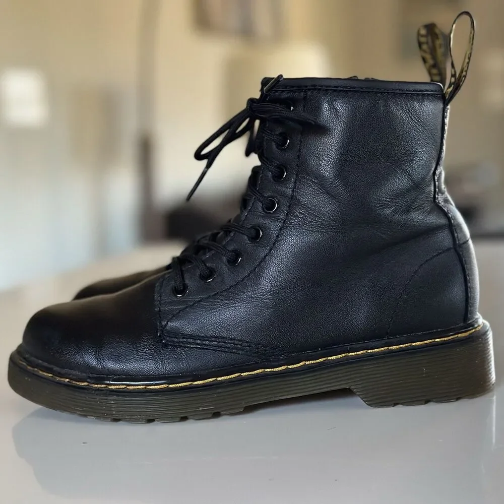 Dr. Martens Docs 1460J Combat Boots - Junior/Youth Sz. 2 - Leather Zip Up-Unisex
